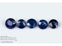 5 Pieces Blue Sapphire 1.02ct 2.8mm Heated Round Cut #6
