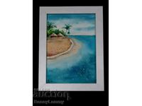 Exotic island, author's watercolor, painting