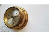 Old Brass Quartz Ship's Clock