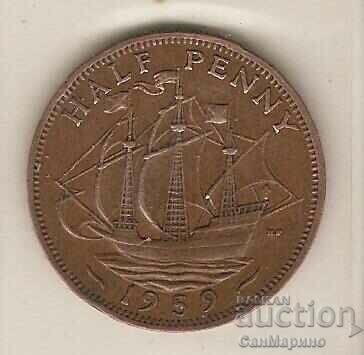 +Great Britain 1I2 pence 1959