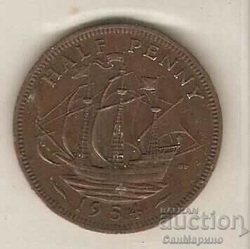 +Great Britain 1I2 pence 1954
