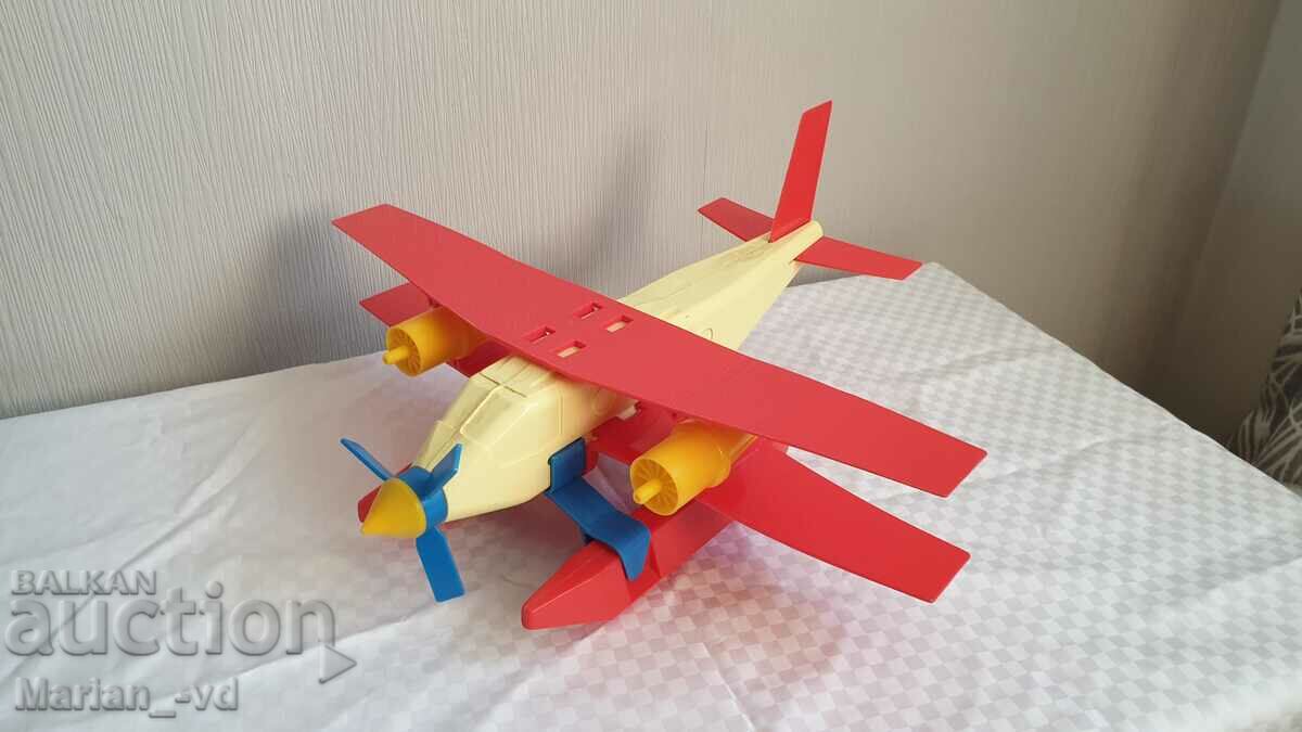 Children's plastic social plane for assembly with transformation