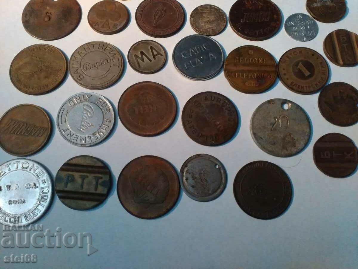 LOT OF TOKENS with price 35.00 BGN | € 17.90 LOT OF TOKENS with price 35.00 BGN | € 17.90