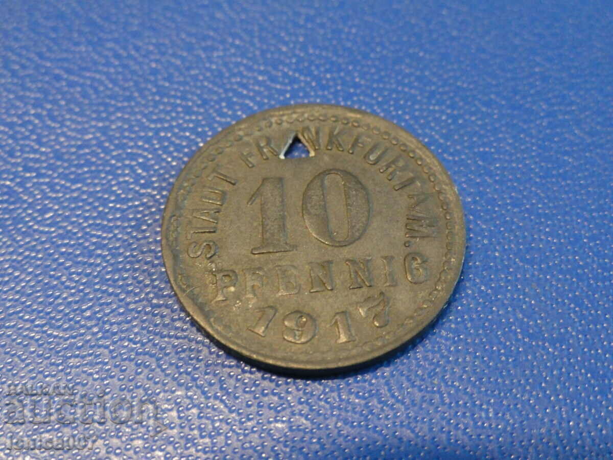 Germany 1917 - 10 Pfenning "Frankfurt a Main" with price 10.80 BGN | € 5.52 Germany 1917 - 10 Pfenning "Frankfurt a Main" with price 10.80 BGN | € 5.52