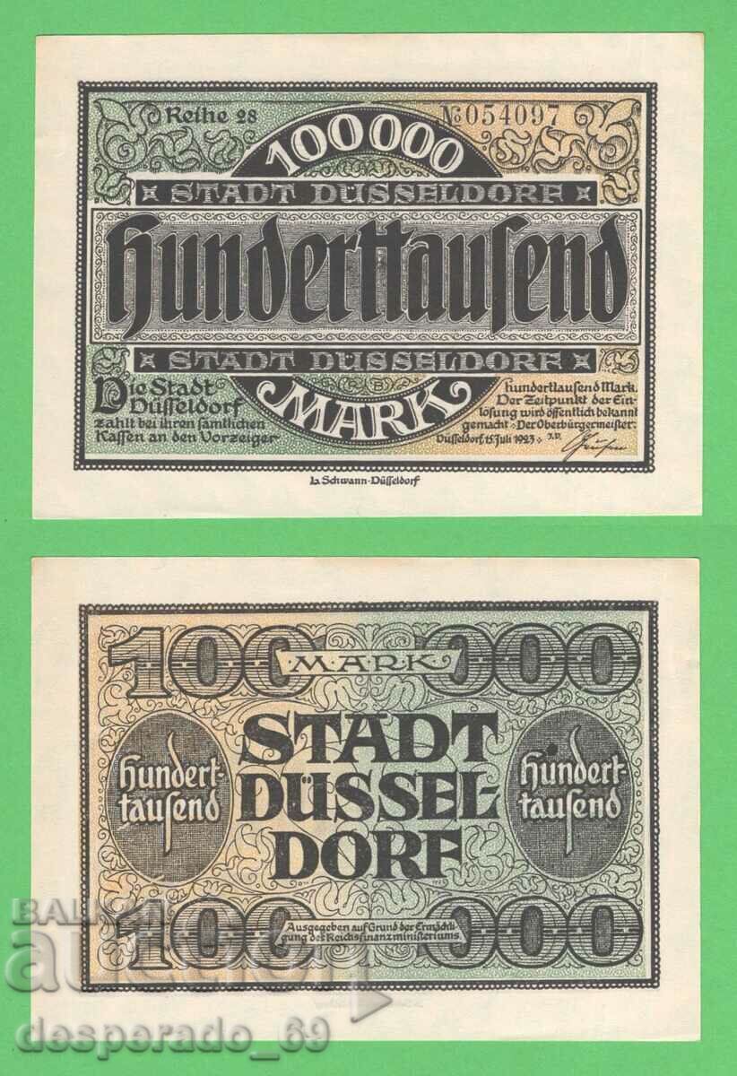 (¯`'•.¸GERMANY (Düsseldorf) 100,000 Marks 1923 UNC¸.•'´¯)