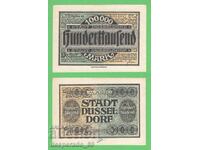 (¯`'•.¸GERMANY (Düsseldorf) 100,000 Marks 1923 UNC¸.•'´¯)