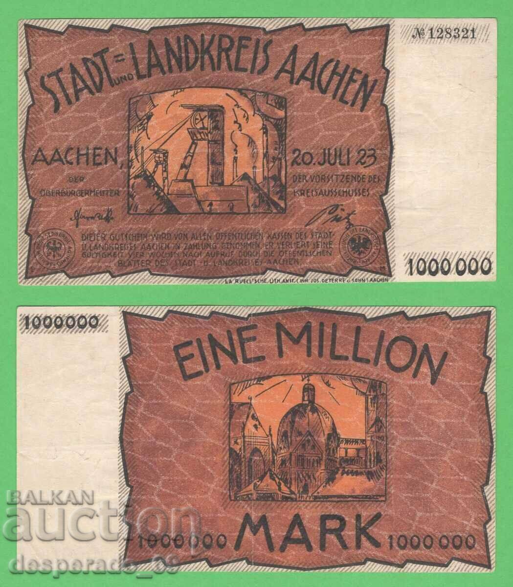 (¯`'•.¸ГЕРМАНИЯ (Aachen) 1 милион марки 1923¸.•'´¯)