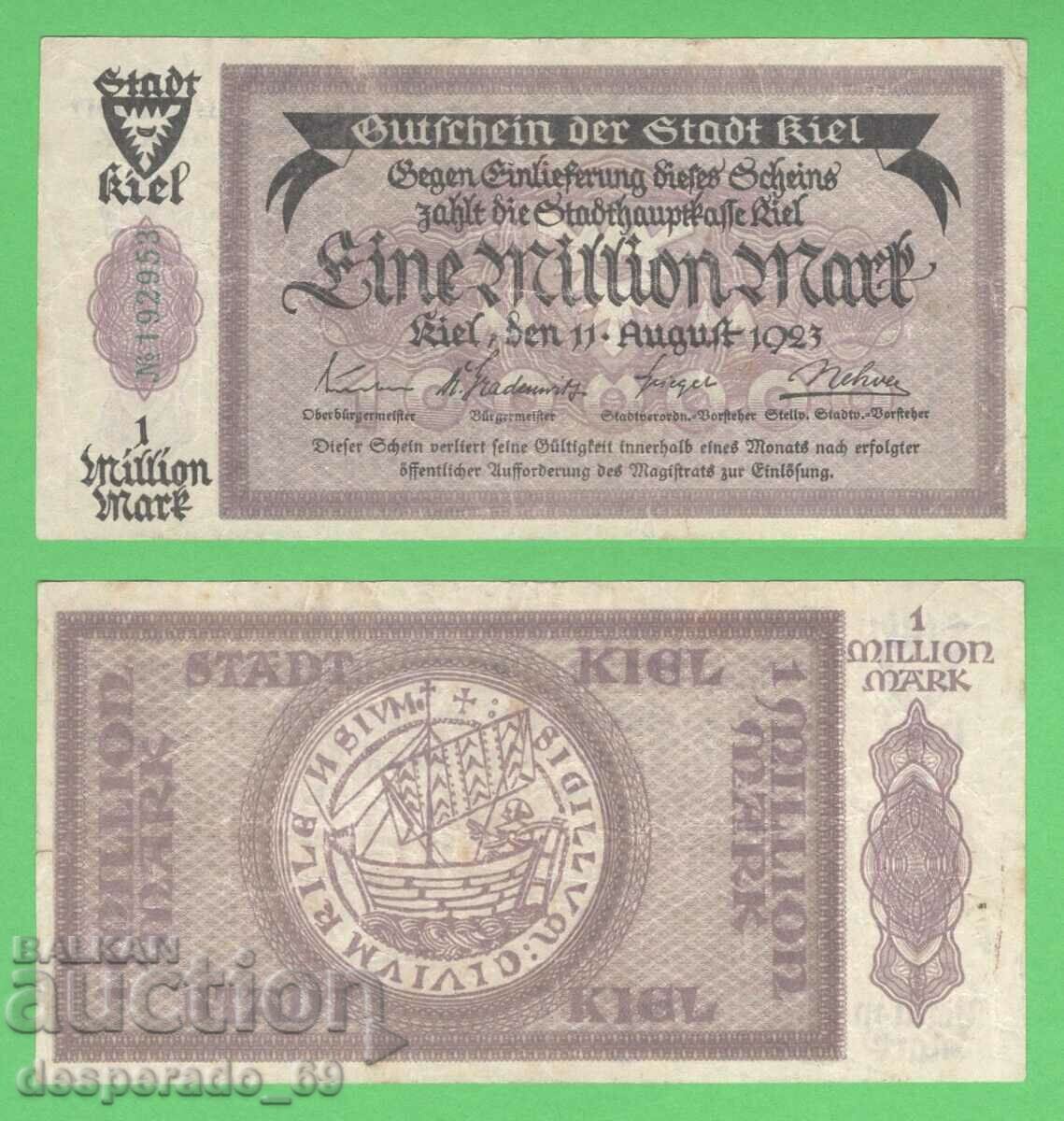 (¯`'•.¸GERMANY (Kiel) 1 million marks 1923¸.•'´¯)