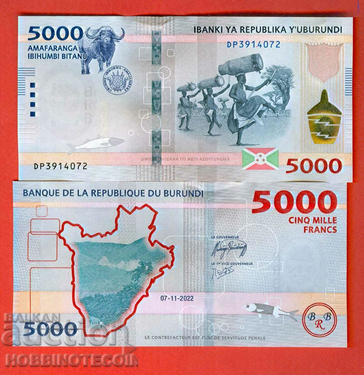 BURUNDI BURUNDI 5000 5000 Francs issue 2022 NEW UNC