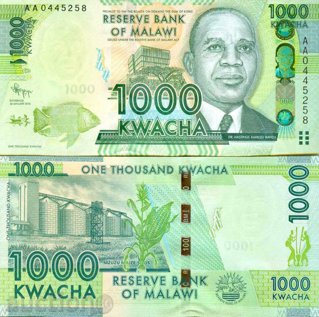 МАЛАВИ MALAWI - 1000 Квача - issue 2012 - НОВА UNC