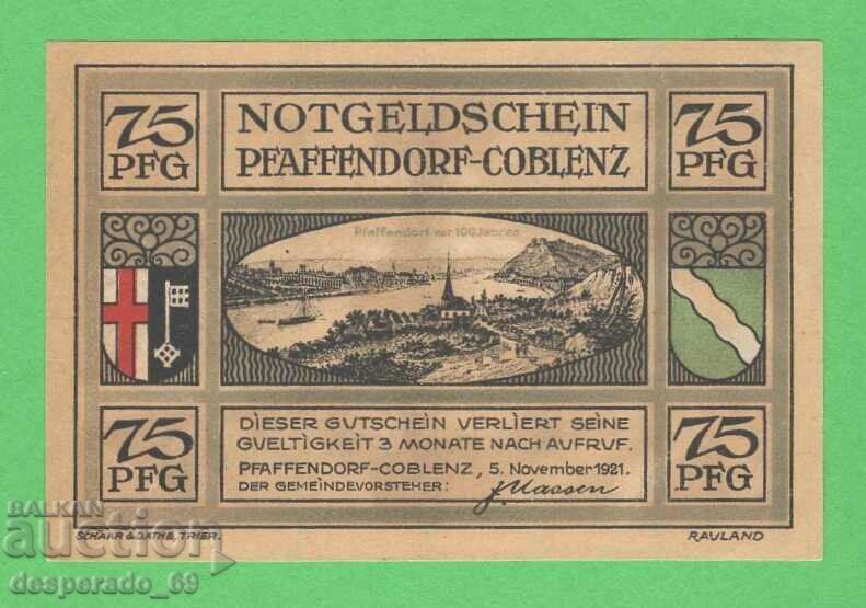 (¯`'•.¸NOTGELD (orașul Pfaffendorf) 1921 UNC -50 pfennig¸.•'´¯) cu preț € 1.50 | 2.93 BGN (¯`'•.¸NOTGELD (orașul Pfaffendorf) 1921 UNC -50 pfennig¸.•'´¯) cu preț € 1.50 | 2.93 BGN