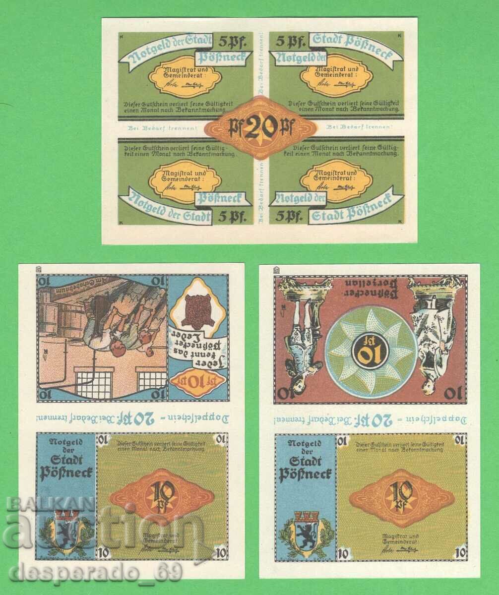 (¯`'•.¸NOTGELD (city Pösneck) UNC -3 pcs. banknotes¸.•'´¯) with price 9.60 BGN | € 4.91 (¯`'•.¸NOTGELD (city Pösneck) UNC -3 pcs. banknotes¸.•'´¯) with price 9.60 BGN | € 4.91