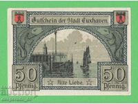 (¯`'•.¸NOTGELD (c. Cuxhaven) 1919 UNC -50 pfennig¸.•'´¯)