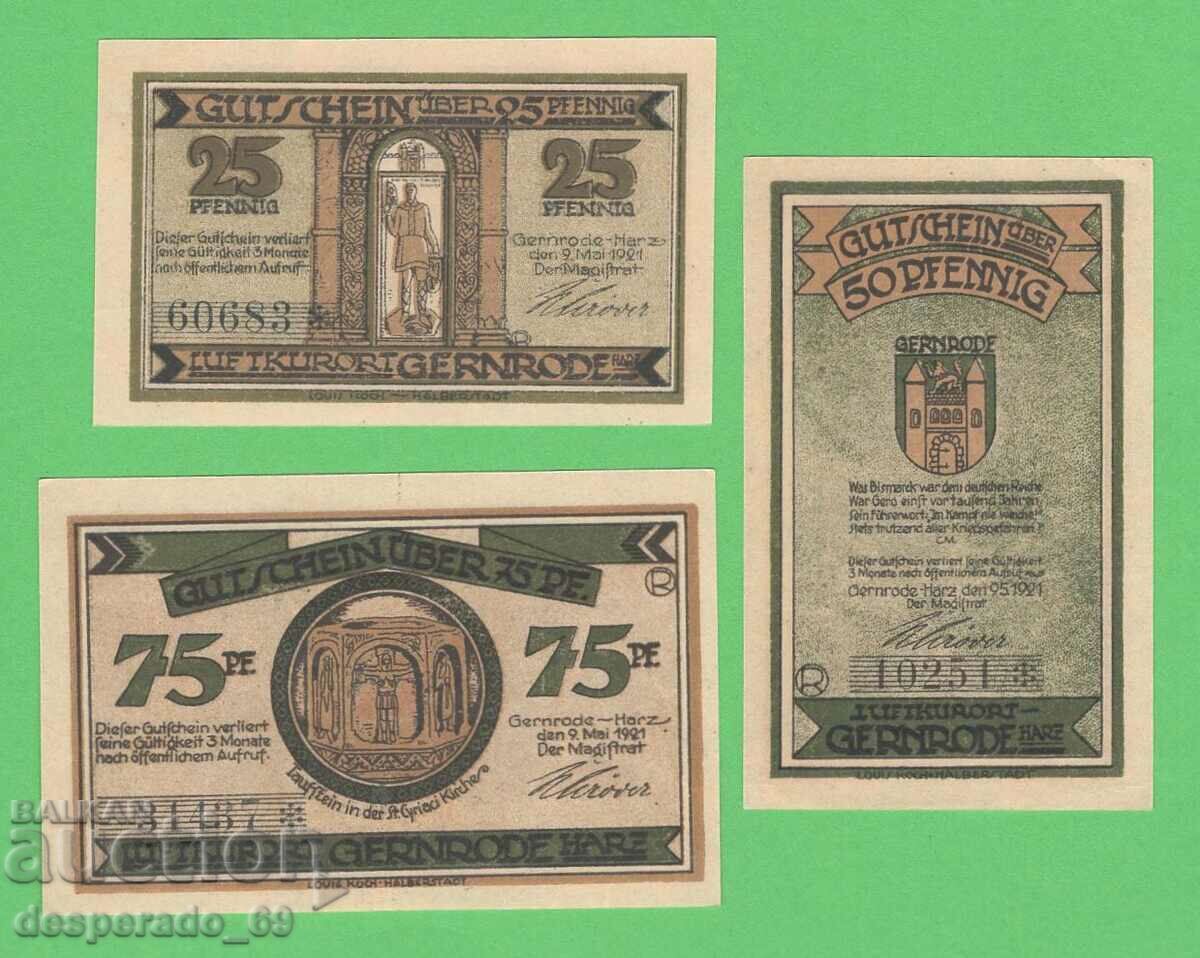 (¯`'•.¸NOTGELD (city Gernrode) 1921 UNC -3 pcs. banknotes¸.•'´¯) with price 7.80 BGN | € 3.99 (¯`'•.¸NOTGELD (city Gernrode) 1921 UNC -3 pcs. banknotes¸.•'´¯) with price 7.80 BGN | € 3.99