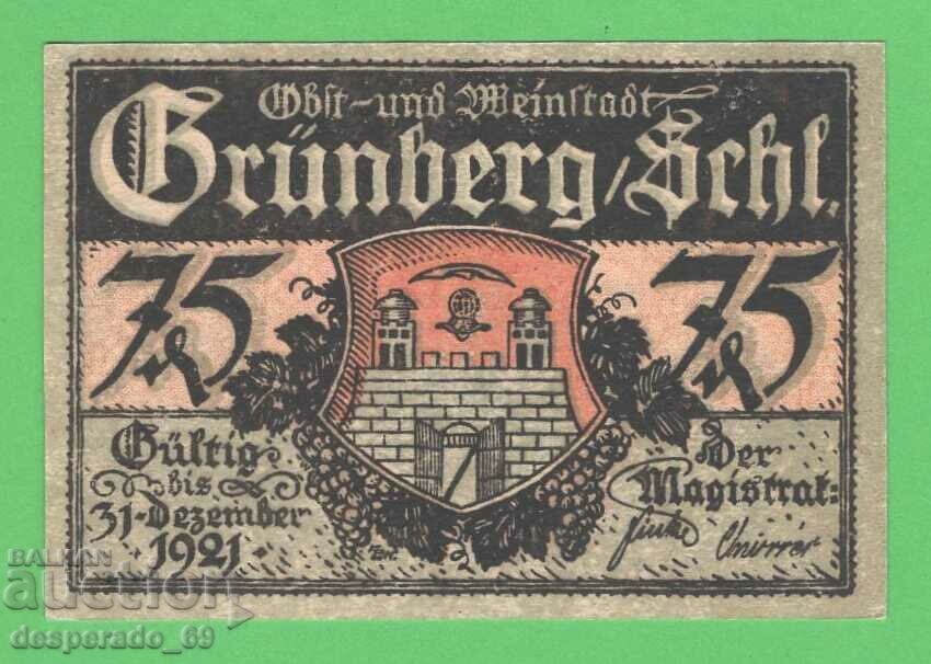 (¯`'•.¸NOTGELD (Grünberg) 1921 UNC -75 pfennig¸.•'´¯) with price 3.00 BGN | € 1.53 (¯`'•.¸NOTGELD (Grünberg) 1921 UNC -75 pfennig¸.•'´¯) with price 3.00 BGN | € 1.53