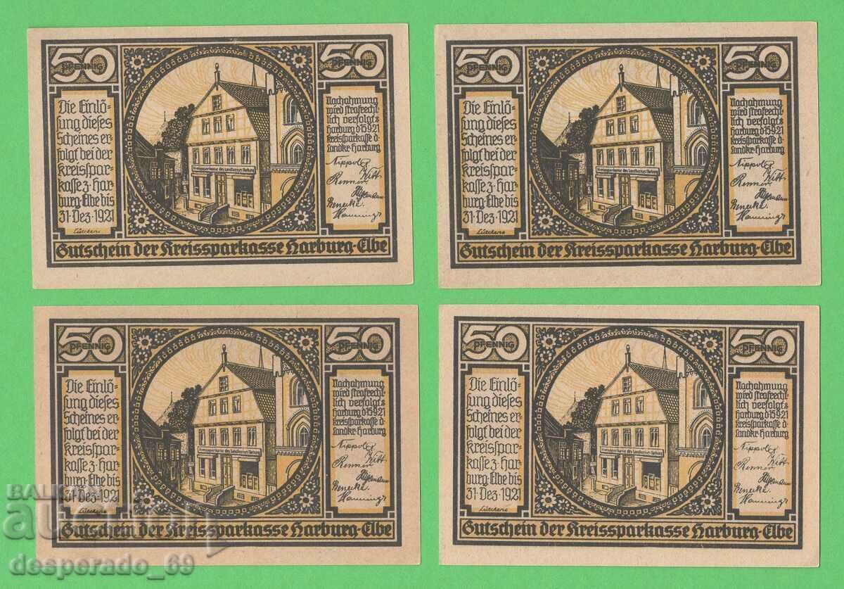 (¯`'•.¸NOTGELD (city Harburg-Elbe) 1921 UNC -4 pcs. banknotes ¯) with price 11.60 BGN | € 5.93 (¯`'•.¸NOTGELD (city Harburg-Elbe) 1921 UNC -4 pcs. banknotes ¯) with price 11.60 BGN | € 5.93