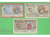 (¯`'•.¸NOTGELD (orașul Lilienthal) 1921 UNC -3 buc. bancnote '´¯)