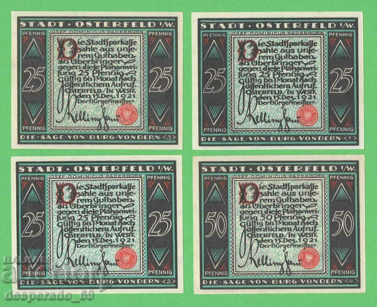(¯`'•.¸NOTGELD (city Osterfeld) 1921 UNC -8 pcs. banknotes •'´¯) with price 32.00 BGN | € 16.36 (¯`'•.¸NOTGELD (city Osterfeld) 1921 UNC -8 pcs. banknotes •'´¯) with price 32.00 BGN | € 16.36