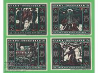 (¯`'•.¸NOTGELD (гр. Osterfeld) 1921 UNC -4 бр.банкноти •'´¯)