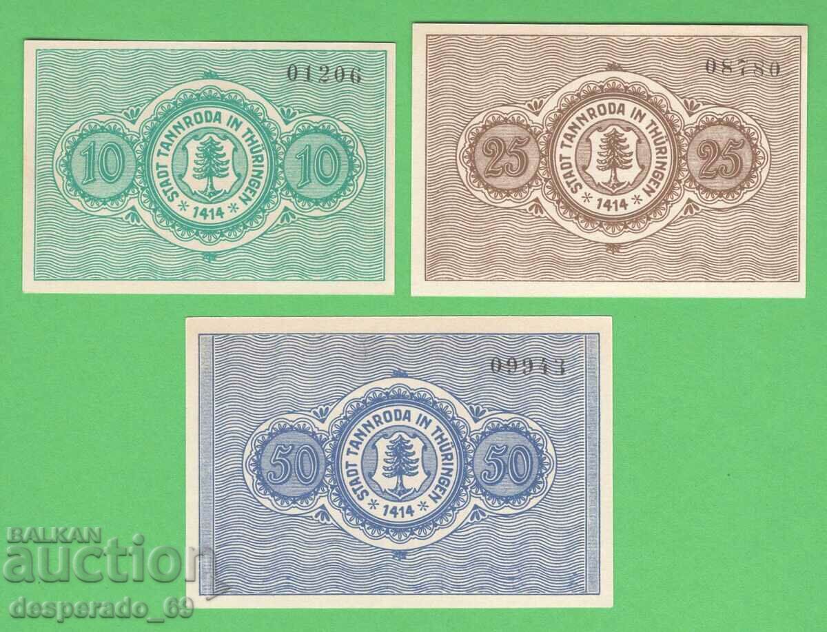 (¯`'•.¸NOTGELD (Tannroda) 1921 UNC -3 pcs. banknotes¸.•'´¯) with price 8.70 BGN | € 4.45 (¯`'•.¸NOTGELD (Tannroda) 1921 UNC -3 pcs. banknotes¸.•'´¯) with price 8.70 BGN | € 4.45