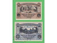 (¯`'•.¸NOTGELD (гр. Tannroda) 1921 UNC -2 бр.банкноти¸.•'´¯)