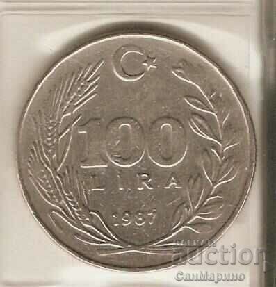 +Турция  100  лири  1987 г.