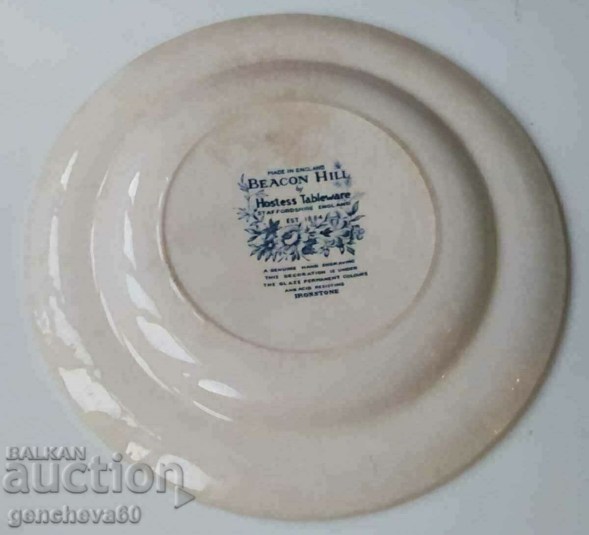 Auction  Old collectible English plate/Beacon Hill/mark