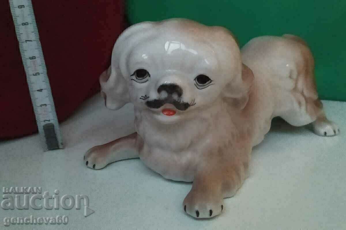 Auction  Large Porcelain Pekingese Dog, Markings