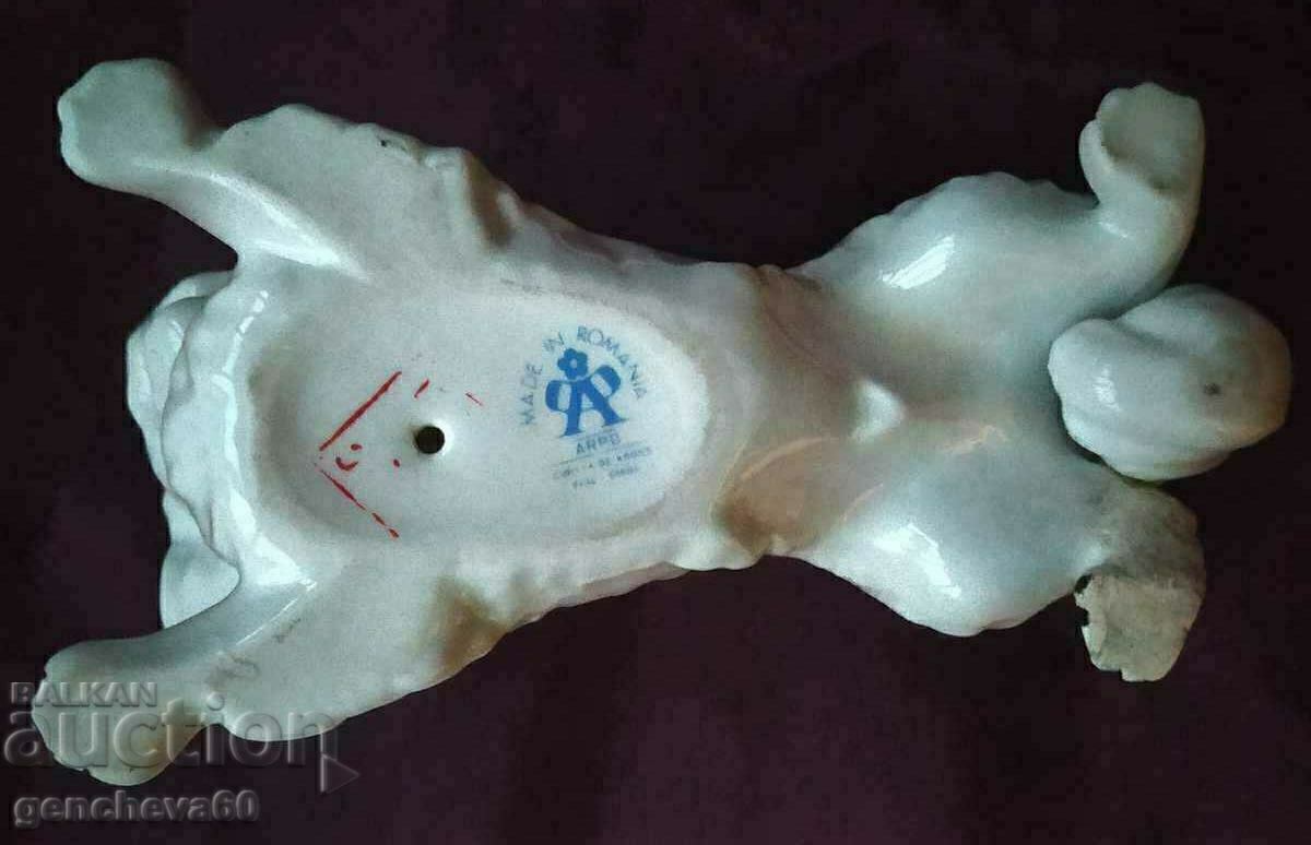 Mare câine pechinez din porțelan, cu marcaje - 7