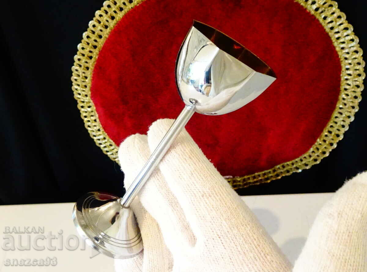 Silver-plated rakia glasses, gold plating, 4 pieces with price 39.00 BGN | € 19.94 Silver-plated rakia glasses, gold plating, 4 pieces with price 39.00 BGN | € 19.94