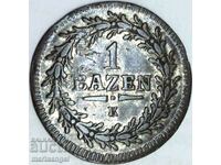Швейцария 1 батцен 1815 кантон Св. Галлен среб - доста рядка