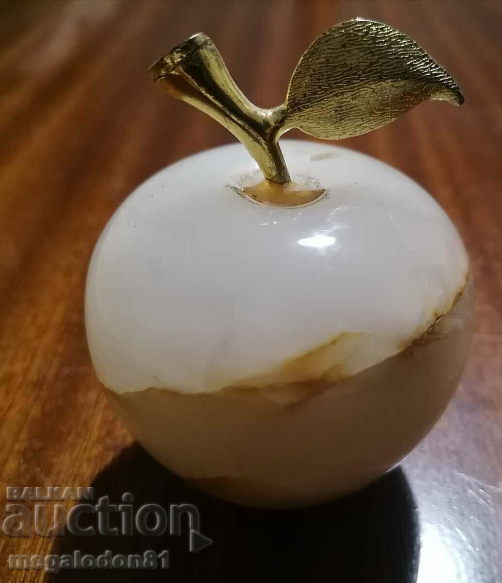 Apple from natural stone, decorative souvenir