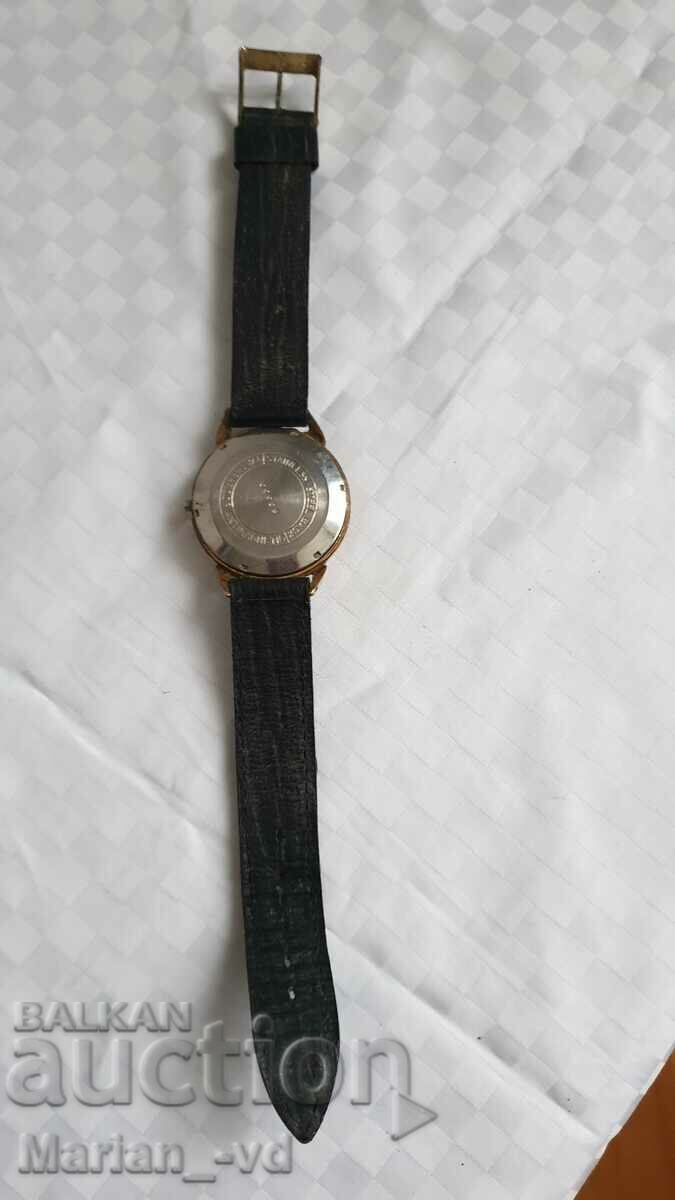 Licitație Ceas mecanic placat cu aur Precisa 17 bijuterii pentru barbati