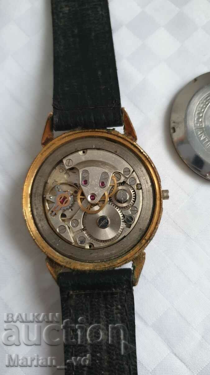 Ceas mecanic placat cu aur Precisa 17 bijuterii pentru barbati - 5