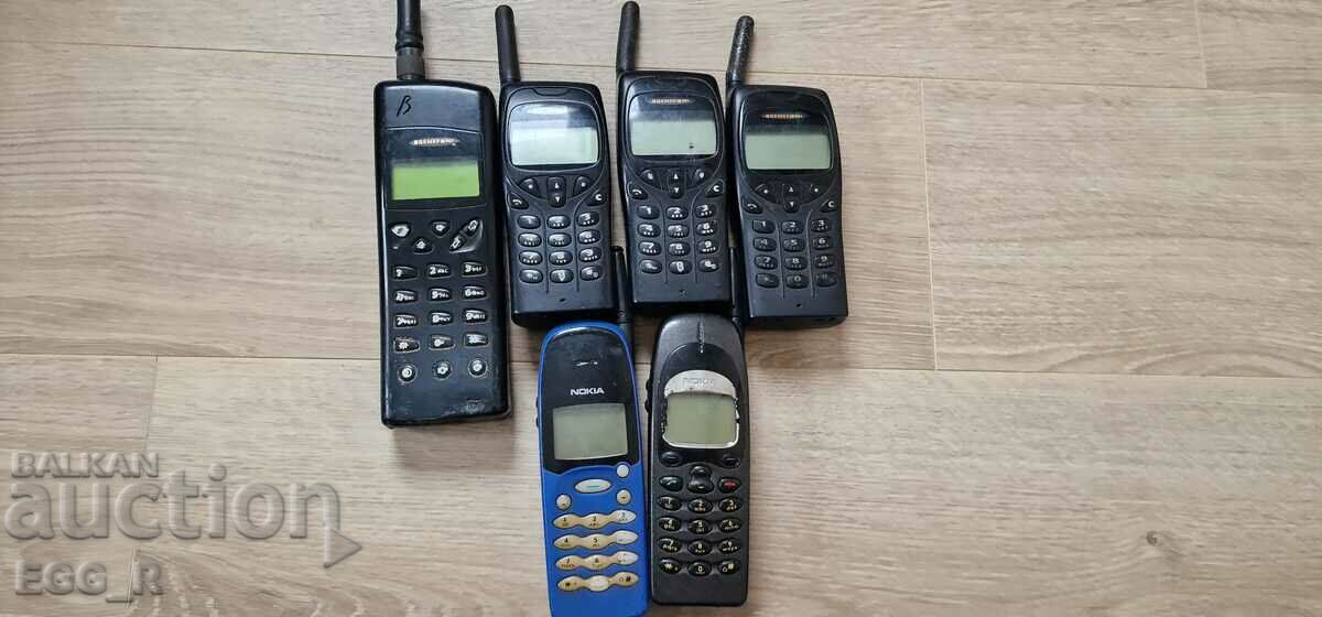 Лот 6 бр. телефон мобифон GSM Benefon и Nokia
