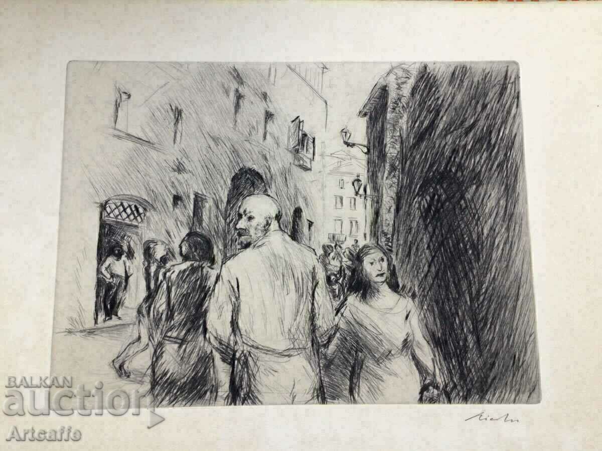 Auction Etching Rudolf Riester Auction Etching Rudolf Riester