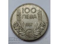 100 leva silver Bulgaria 1937 - silver coin #11