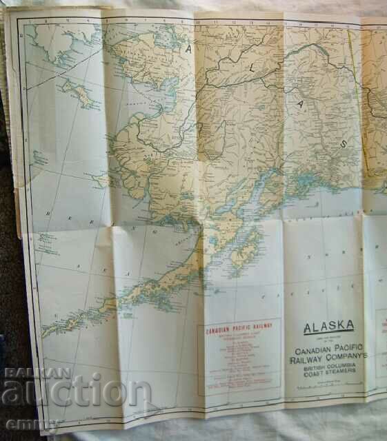 Delivery of Map of Alaska 1917 - Steamboat and Railroad Routes company