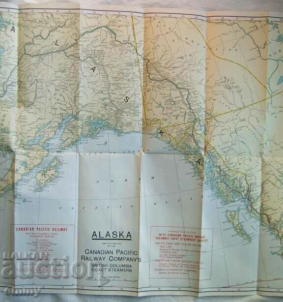 Map of Alaska 1917 - Steamboat and Railroad Routes company - 5