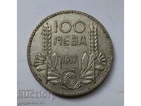 100 лева сребро България 1937 -  сребърна монета #17