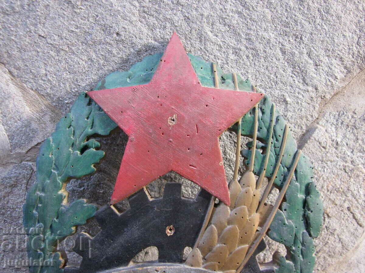 old large wooden coat of arms Bulgaria wood carving handmade - 5 old large wooden coat of arms Bulgaria wood carving handmade - 5