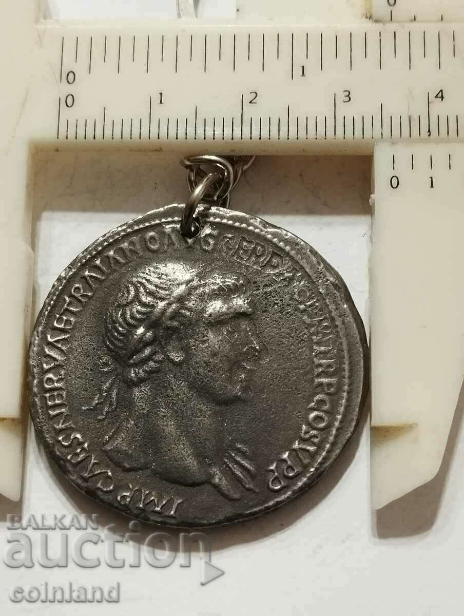 Roman Coin Keychain - REPLICA REPRODUCTION - 5 Roman Coin Keychain - REPLICA REPRODUCTION - 5
