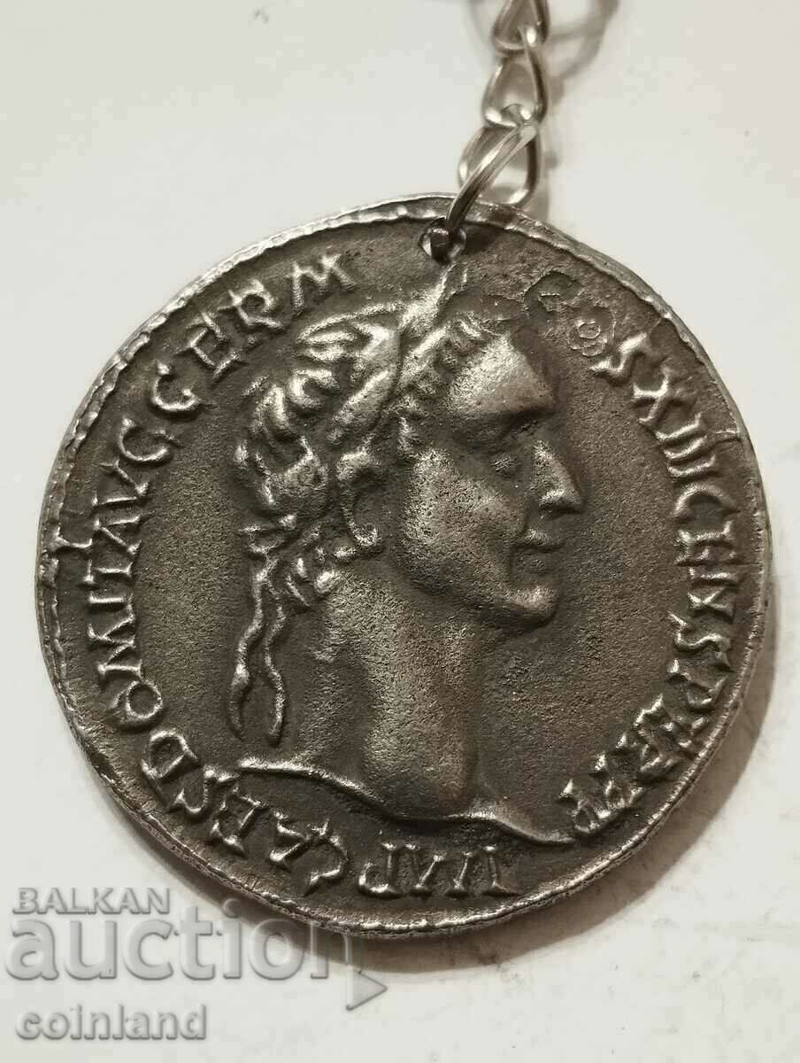 Auction Roman Coin Keychain - REPLICA REPRODUCTION Auction Roman Coin Keychain - REPLICA REPRODUCTION
