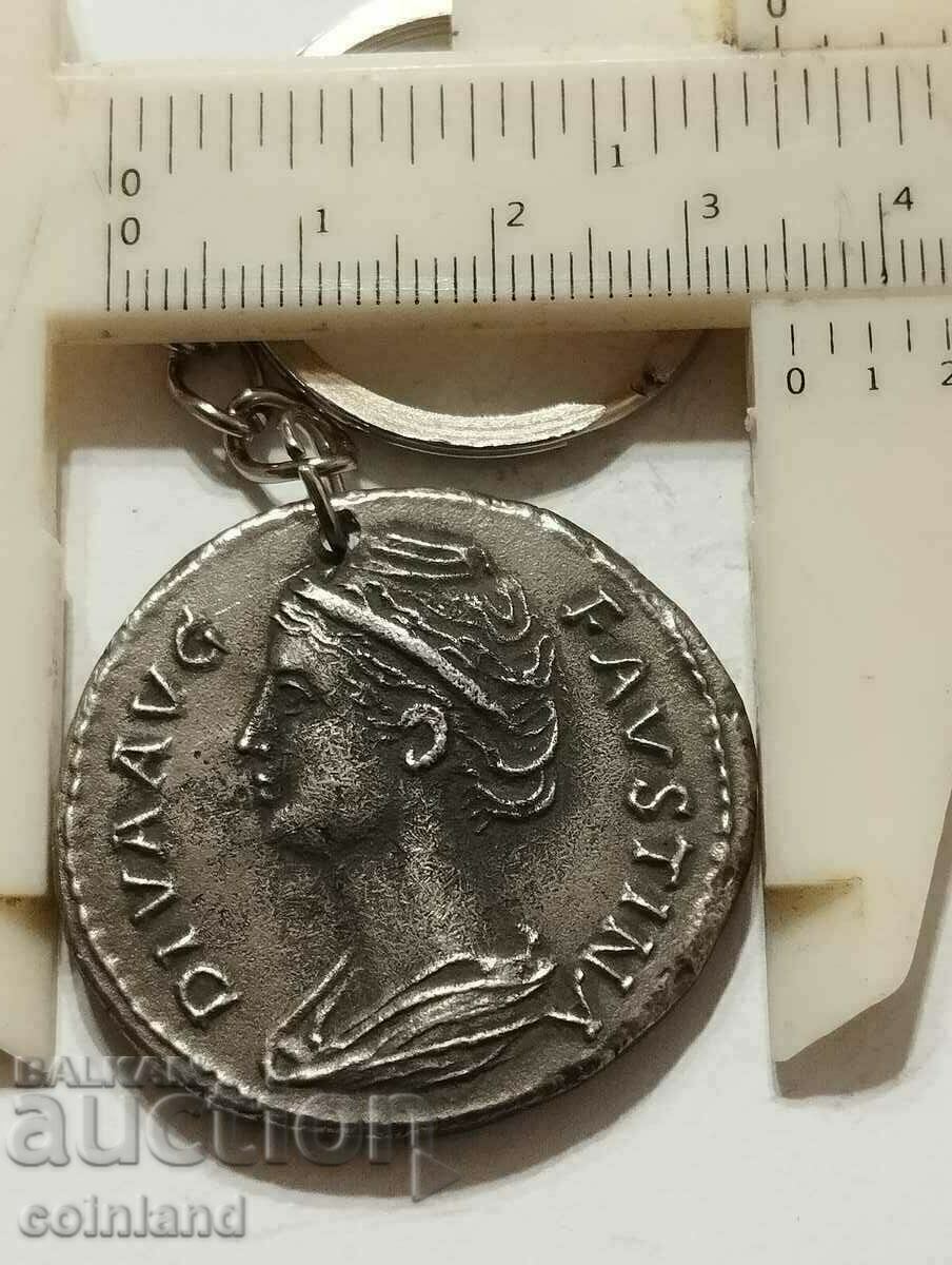 Roman Coin Keychain - REPLICA REPRODUCTION - 5 Roman Coin Keychain - REPLICA REPRODUCTION - 5