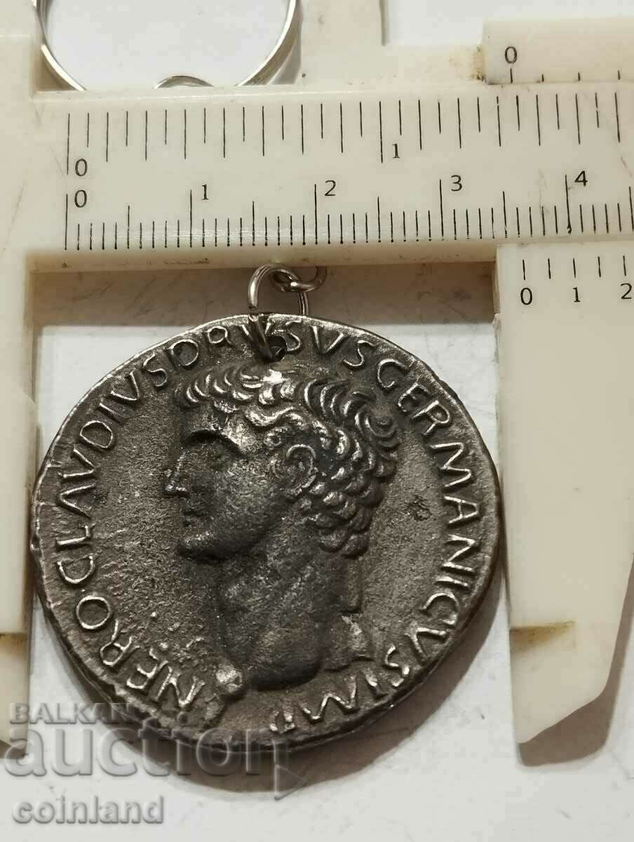 Roman Coin Keychain - REPLICA REPRODUCTION - 5 Roman Coin Keychain - REPLICA REPRODUCTION - 5