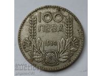 100 лева сребро България 1934 -  сребърна монета #38
