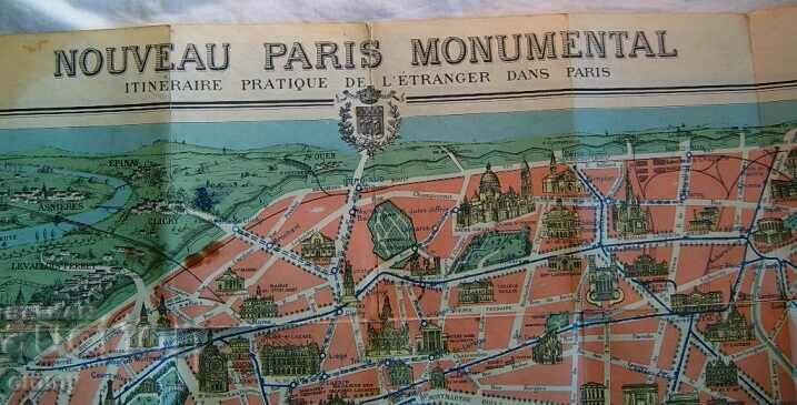 Livrarea Veche hartă a Parisului - trasee, monumente și vederi Livrarea Veche hartă a Parisului - trasee, monumente și vederi