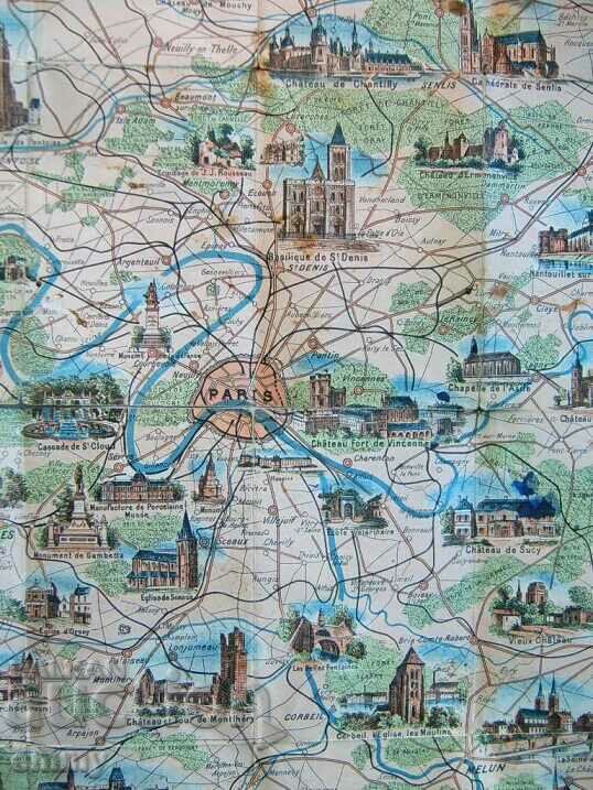 Veche hartă a Parisului - trasee, monumente și vederi - 5 Veche hartă a Parisului - trasee, monumente și vederi - 5