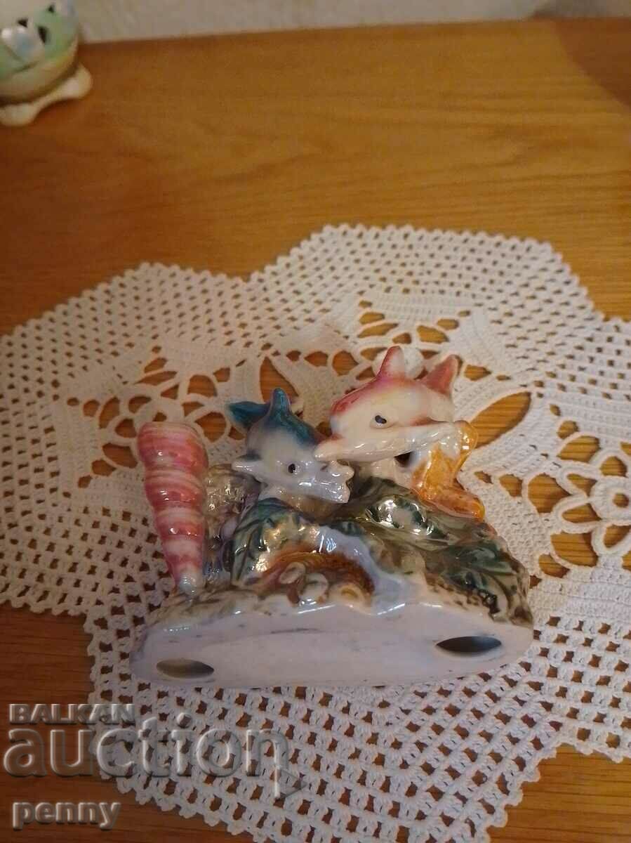 Δημοπρασία Ρωσικό ειδώλιο πορσελάνης - δελφίνια Δημοπρασία Ρωσικό ειδώλιο πορσελάνης - δελφίνια