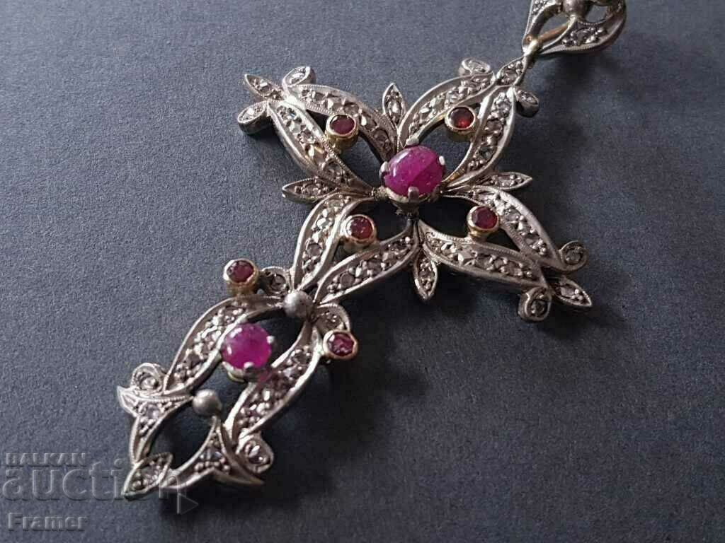 Delivery of Star Cross silver and gold 21.6K diamonds and rubies Delivery of Star Cross silver and gold 21.6K diamonds and rubies